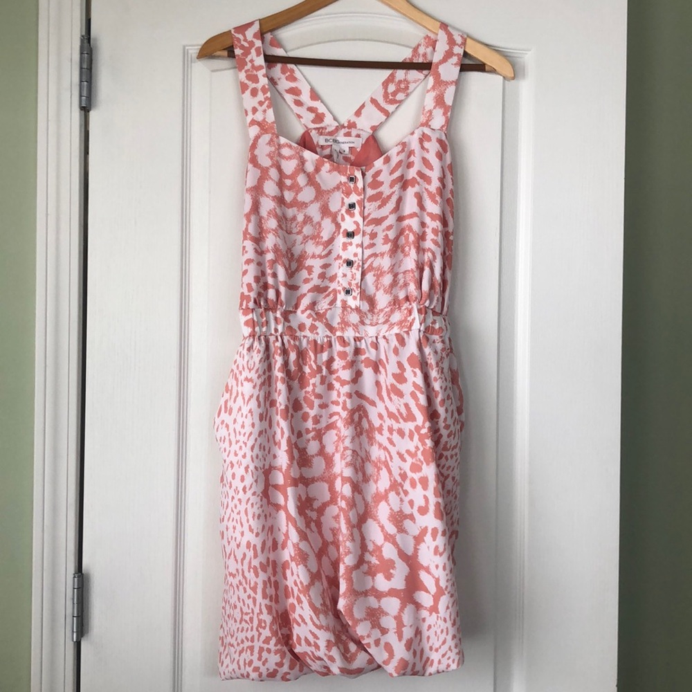 BCBGeneration bubble hem racer back dress with pockets